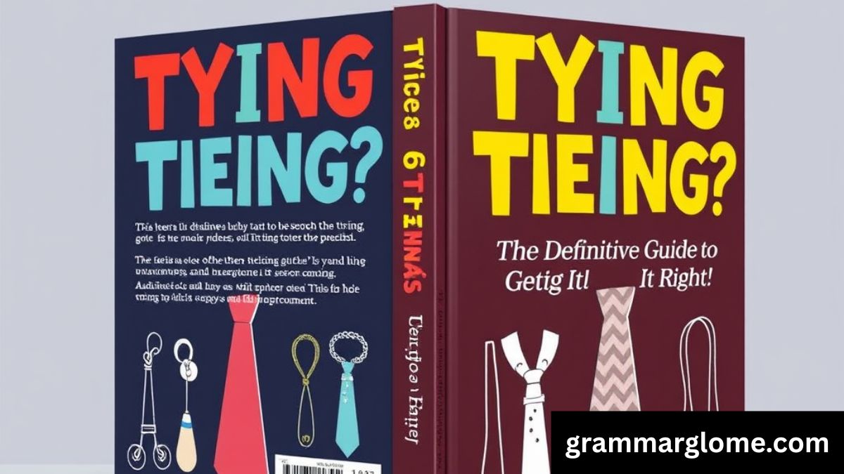 Tying or Tieing? The Definitive Guide to Getting It Right