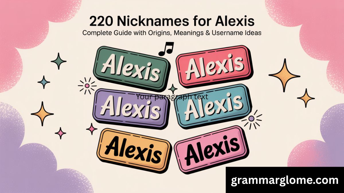 220 Nicknames for Alexis: Complete Guide with Origins, Meanings & Username Ideas