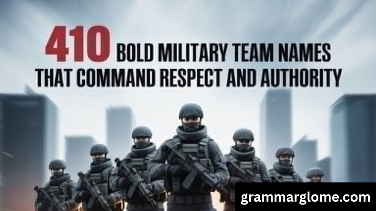 410 Bold Military Team Names That Command Respect and Authority